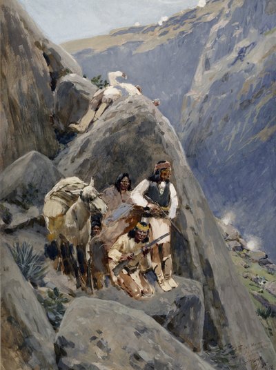 Apache Indians in the Mountains by Henry Francois Farny